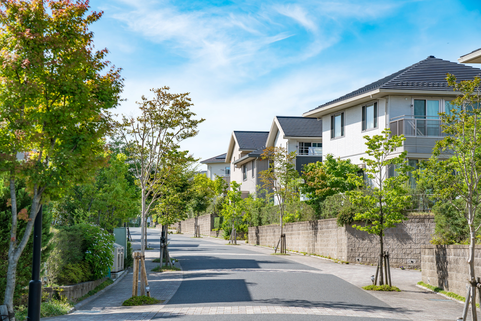 2階リビングの都市型住宅